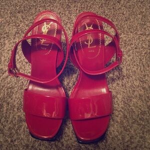 YSL RED WEDGES